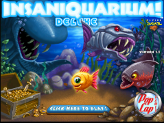 Insaniquarium Deluxe! Title Screen